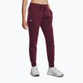 Under Armour Rival Fleece women's training trousers dark maroon/white