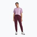 Under Armour Rival Fleece women's training trousers dark maroon/white 2