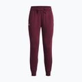 Under Armour Rival Fleece women's training trousers dark maroon/white 5