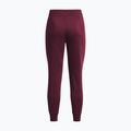 Under Armour Rival Fleece women's training trousers dark maroon/white 6