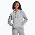 Under Armour women's Rival Fleece Hoodie mod gray light heather/white