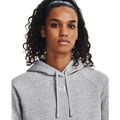 Under Armour women's Rival Fleece Hoodie mod gray light heather/white 4
