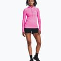 Under Armour women's Evolved Core Tech 1/2 Zip sweatshirt rebel pink/white 2