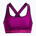 Under Armour Crossback Mid mystic magenta/ silver pink fitness bra 5