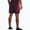 Men's Under Armour Woven Graphic training shorts dark maroon/beta 2