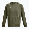 Men's sweatshirt Under Armour Rival Fleece FZ Hoodie marine dd green/white 5