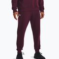 Under Armour Rival Fleece Joggers dark maroon/white men's training trousers