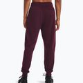 Under Armour Rival Fleece Joggers dark maroon/white men's training trousers 2