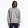 Men's Under Armour Rival Fleece Crew sweatshirt castlerock light heather/white