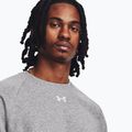 Men's Under Armour Rival Fleece Crew sweatshirt castlerock light heather/white 4