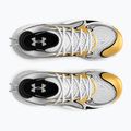 Under Armour Spawn 6 basketball shoes white/black/metallic gold 11