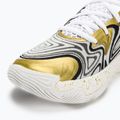 Under Armour Spawn 6 basketball shoes white/black/metallic gold 7