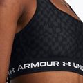 Under Armour Crossback Mid Print black/castlerock/white fitness bra 3