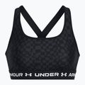 Under Armour Crossback Mid Print black/castlerock/white fitness bra 4
