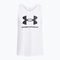 Men's tank top Under Armour Sportstyle Logo white/black 3