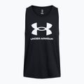 Men's tank top Under Armour Sportstyle Logo black/white 3