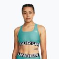 Under Armour HG Authentics Mid Branded radial turquoise/white fitness bra