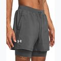 Men's Under Armour Launch 5" 2in1 castlerock/castlerock/reflective running shorts 4