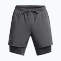 Men's Under Armour Launch 5" 2in1 castlerock/castlerock/reflective running shorts 5