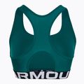 Under Armour HG Authentics Mid Branded hydro teal/white fitness bra 5