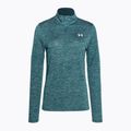 Women's Under Armour Tech 1/2 Zip-Twist hydro teal/white sweatshirt 3