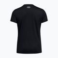 Women's training shirt Under Armour Tech SSV Solid black/white 2