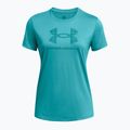 Under Armour Tech BL HD circuit teal/coastal teal women's training t-shirt 3