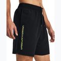 Men's Under Armour Woven Wdmk training shorts black/high-vis yellow 4