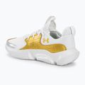 Under Armour Flow Futr X3 basketball shoes white/white/metallic gold 3