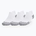 Under Armour Dry Run Cushion No Show running socks 3 pairs white/halo gray/reflective