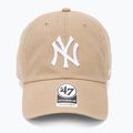 47 Brand MLB New York Yankees CLEAN UP W/No Loop Label khaki baseball cap 2