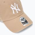 47 Brand MLB New York Yankees CLEAN UP W/No Loop Label khaki baseball cap 3