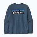 Men's Patagonia P-6 Logo Responsibili utility blue trekking longsleeve 2