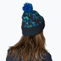 Patagonia Powder Town winter cap across oceans/smolder blue 3