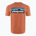 Men's Patagonia P-6 Logo Responsibili-Tee trekking shirt redtall rust 2