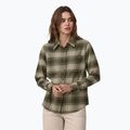 Women's Patagonia Fjord Flannel shirt cascade pine needle green