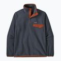 Patagonia men's trekking sweatshirt LW Synch Snap-T P/O smolder blue w/burnished red 3