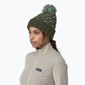 Patagonia Snowbelle fisherman stitch/pine needle green winter beanie 2