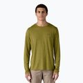 Men's Patagonia Cap Cool Daily Graphic Lands clean climb roots/graze green x-dye longsleeve