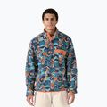 Men's Patagonia LW Synch Snap-T P/O swallowtail geo/still blue trekking sweatshirt