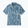 Men's Patagonia Tidal Threads Camp shirt bees and lowers/still blue 4
