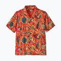 Patagonia men's Tidal Threads Camp wrasse/pollinator orange shirt 4