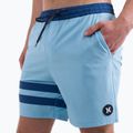 Men's Hurley Phantom Eco Block Party Volley 17" blue dream swim shorts 4