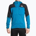 The North Face men's Stormgap Powergrid arctic blue/black trekking sweatshirt