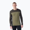 Men's thermal active sweatshirt Smartwool Classic Thermal Merino Base Layer Colorblock Crew Boxed moss
