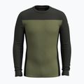 Men's thermal active sweatshirt Smartwool Classic Thermal Merino Base Layer Colorblock Crew Boxed moss 3