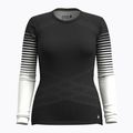 Women's thermal base layer sweatshirt Smartwool Intraknit Thermal Merino Base Layer Pattern Crew black 3
