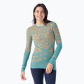Women's thermal base layer sweatshirt Smartwool Intraknit Thermal Merino Base Layer Pattern Crew cascade