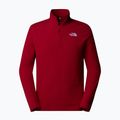 Men's The North Face 100 Glacier 1/4 Zip garnet red sweatshirt