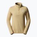 The North Face women's 100 Glacier 1/4 Zip khaki stone sweatshirt